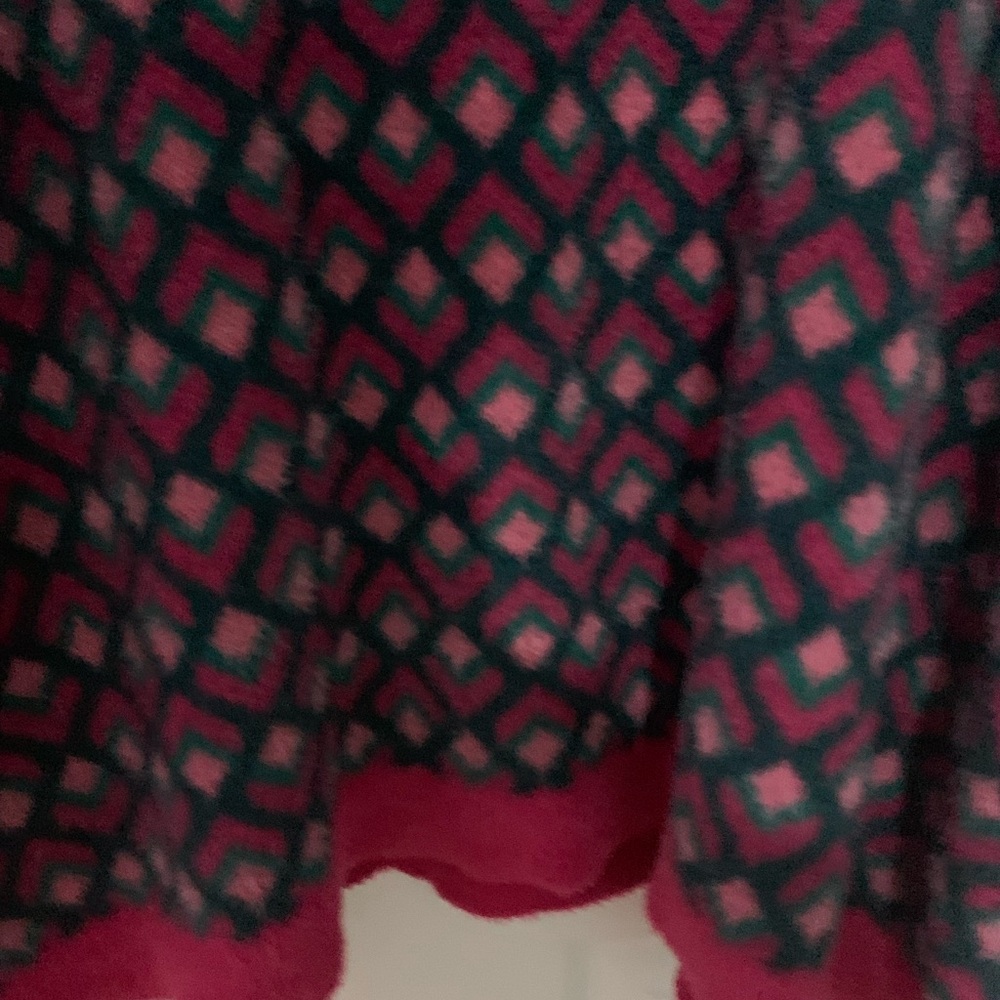 Terra & Sky Red and Black Patterned Sweater - Picture 3 of 10